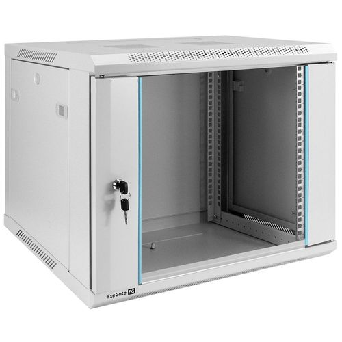 Шкаф коммутационный EXEGATE EC-WM-9U.450 EX298601RUS настенный, стеклянная передняя дверь, 9U, 450x500x600 мм
