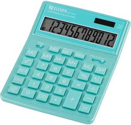 Калькулятор ELEVEN SDC-444X, 12-разрядный, бирюзовый