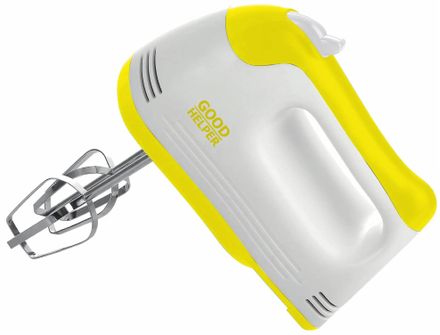 Миксер GOODHELPER HM374, ручной, белый и желтый