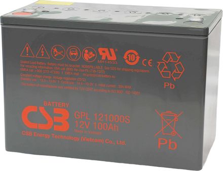 Аккумуляторная батарея CSB GPL121000S для ИБП, 12В, 100Ач