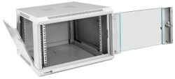 Шкаф коммутационный EXEGATE EC-WM-6U.450 EX298599RUS настенный, стеклянная передняя дверь, 6U, 600x370x450 мм