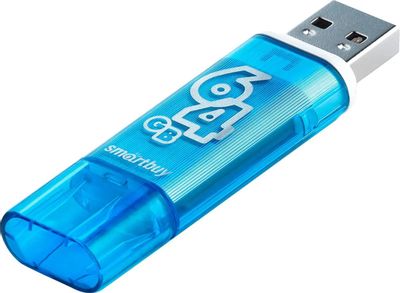 Флешка USB SMARTBUY Glossy 64ГБ, USB2.0, синий [sb64gbgs-b] – купить в ...