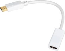 Изображение товара Переходник HDMI (f) - DisplayPort (m) белый для подключения устройств