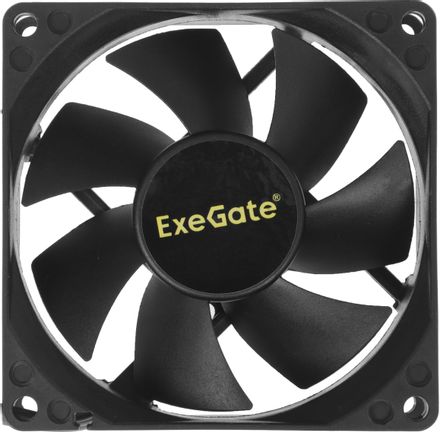 Вентилятор EXEGATE EX166174RUS 80мм, 3-pin, 2200об/мин, 25.5 дБ, черный, OEM