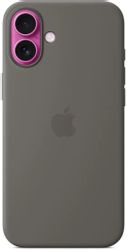 Чехол (клип-кейс) Apple Silicone Case, Stone Gray,  для Apple iPhone 16 Plus, серый