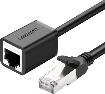 Патч-корд UGREEN NW112 литой (molded), UTP, кат.6, 1м, 4 пары, 26AWG, медь, многожильный, черный
