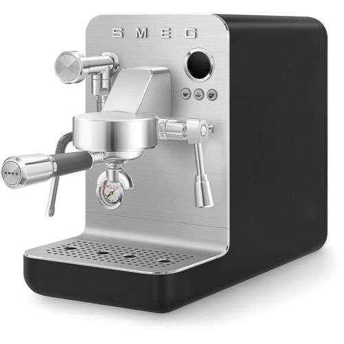 Кофеварка SMEG EMC02BLMEU, рожковая, черный /серебристый