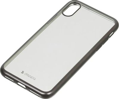 Чехол (клип-кейс) Deppa Gel Plus Case, для Apple iPhone X, черный [85336]