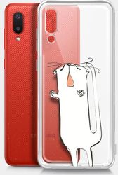 Чехол (клип-кейс) BORASCO ArtWorks, для Samsung Galaxy A02, прозрачный/рисунок