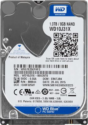 Обзор товара жесткий диск WD Blue WD10J31X, 1ТБ, гибридный HDD/SSD ...