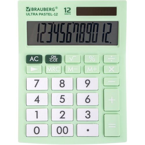 Калькулятор BRAUBERG Ultra, 250504, 12-разрядный, мятный