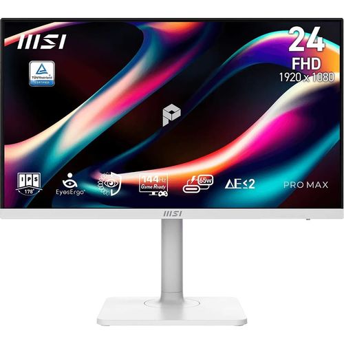 23.8" Монитор MSI Pro Max MAX 241PHW E14, 1920x1080, IPS, 144Гц, 1хHDMI, 1хDP, белый [9s6-3pf44h-010]