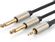 Изображение товара Кабель аудио UGREEN AV126,  Jack 3.5 (f) -  2хJack 6.35 (f),  1м, черный [10613]