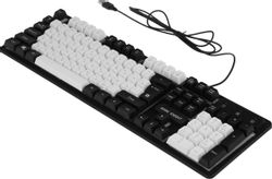 Клавиатура Defender Dark Knight GK-077, проводная, мембранная, белый/черный