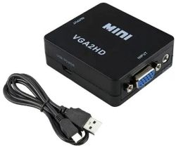Изображение товара Переходник аудио-видео PALMEXX 5-982,  VGA (f) -  HDMI (f),  Jack 3.5 (m),  черный