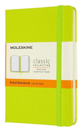 Блокнот Moleskine Classic,  192стр,  в линейку,  твердая обложка,  лайм [mm710c2]