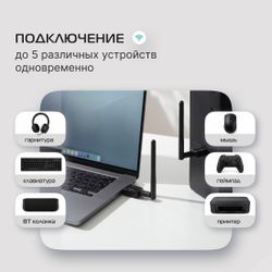 Bluetooth адаптер Buro BU-BT532 BT 5.3+EDR class 1, USB, 100м, черный