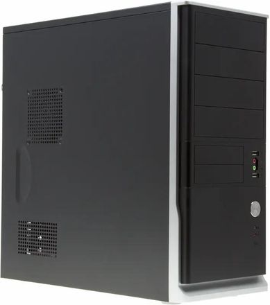 Корпус ATX Foxconn TSAA-424, Midi-Tower, 450Вт,  черный и серебристый [tsaa-424 fx-450a]