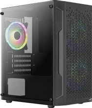 Изображение товара Корпус mATX Aerocool Trinity Mini-G-BK v2, Mini-Tower, без БП,  черный [accs-pv32033.11]