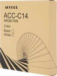 Вентилятор Accord ACC-C14 140мм, 3-pin, ARGB, белый