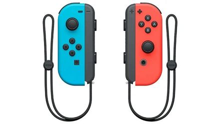 Беспроводной контроллер Nintendo Joy-Con для Nintendo Switch, красный неоновый/синий неоновый [nt430566]