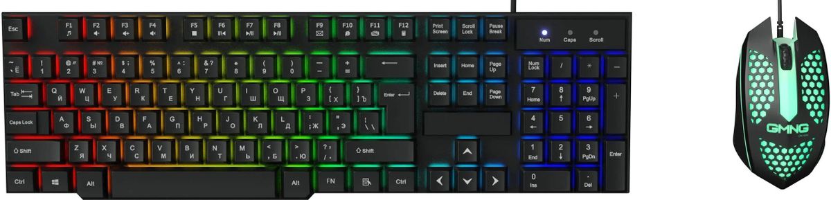 Комплект (клавиатура+мышь) Oklick 400GMK, черный
