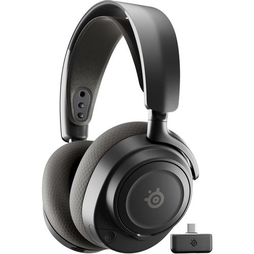 Гарнитура игровая SteelSeries Arctis Nova 7 Gen 2, для компьютера и игровых консолей, мониторные, Bluetooth/радио, черный [61730]