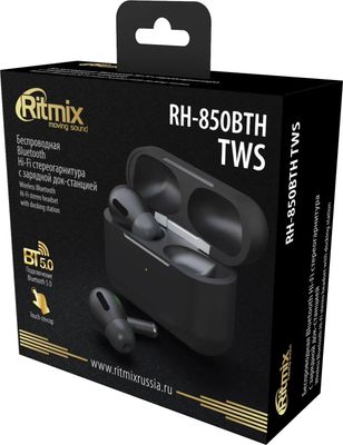 Наушники Ritmix RH-850BTH, Bluetooth, вкладыши, черный [80000974] – купить  в Ситилинк | 1476012