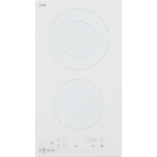 Электрическая варочная поверхность ZUGEL ZEH292W, конфорок: 2 шт., стеклокерамика, независимая, белый