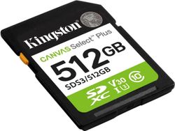 Карта памяти SDXC UHS-I U1 Kingston Canvas Select Plus 512 ГБ
