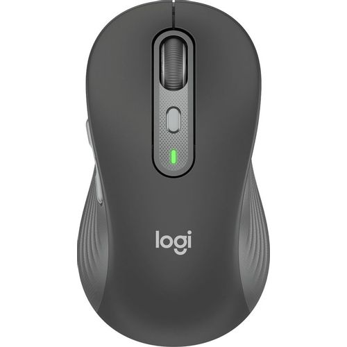 Мышь беспроводная Logitech M750 L Large, Bluetooth/Радио, оптическая, USB, 4000dpi, графитовый [910-006266]