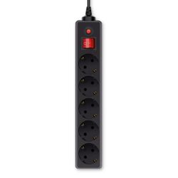 Сетевой фильтр Buro 500SH-5-B, 5м, черный