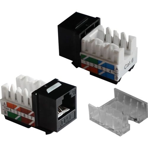 Модуль Lanmaster (TWT-OK45UTP/6-WH) информ. Keystone RJ45 кат.5E UTP бел.