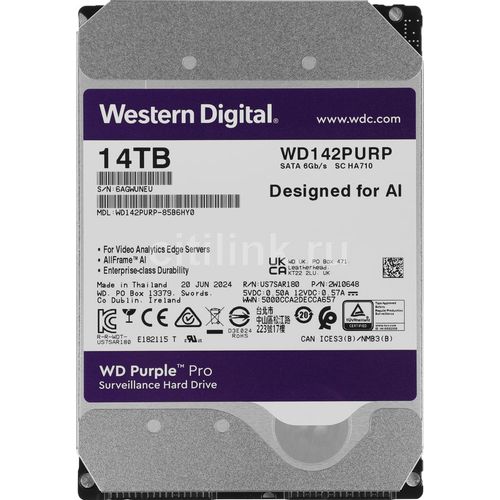 Внутренний диск HDD WD WD142PURP