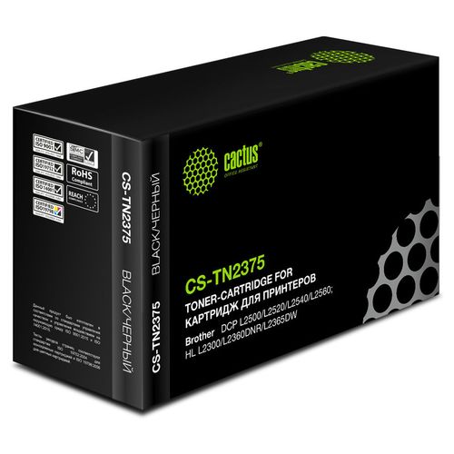 Картридж Cactus CS-TN2375, TN-2375, черный / CS-TN2375