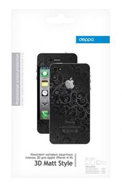 Защитная пленка для экрана и задней крышки Deppa 3D Style для Apple ...