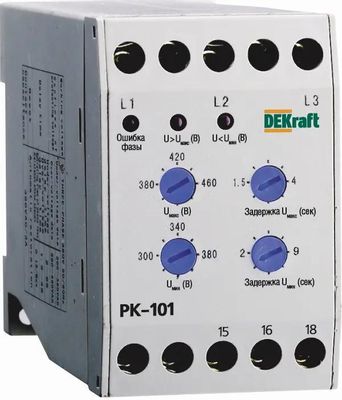Реле контроля фаз Schneider Electric DeKraft РК-101, 400В [23300dek ...