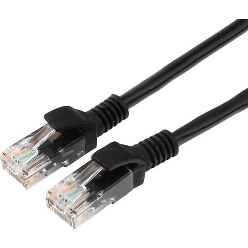 Патч-корд CABLEXPERT PP10-15M/BK литой (molded), UTP, кат.5E, 15м, 4 пары, 26AWG, медь, многожильный, черный