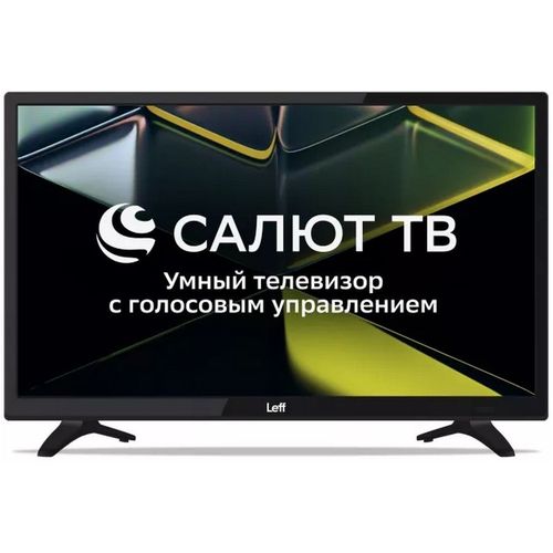 24" Телевизор LEFF 24F690T FULL HD, СМАРТ ТВ, Салют ТВ, черный