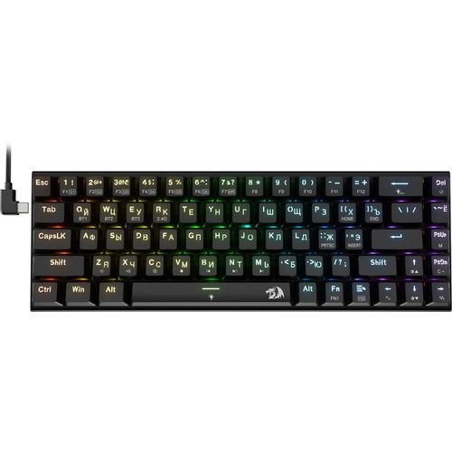 Клавиатура Redragon Ryze Pro, беспроводная, USB, Bluetooth/Радиоканал, механическая, черный [71394]