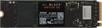 SSD накопитель WD Black SN750 WDS250G1B0E 250ГБ, M.2 2280, PCIe 4.0 x4,  NVMe,  M.2