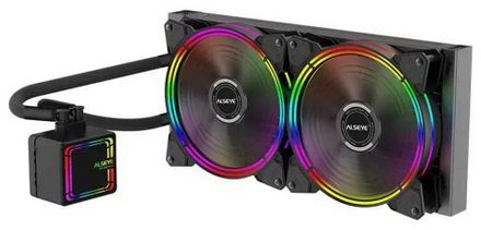 Система водяного охлаждения ALSEYE H280, 4-pin, RGB, 140мм, черный, retail