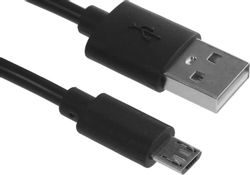 Кабель BORASCO micro USB (m) - USB (m), 2м, черный