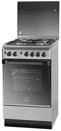 Газовая плита Indesit KN1G217 X/RU, газовая духовка, серебристый