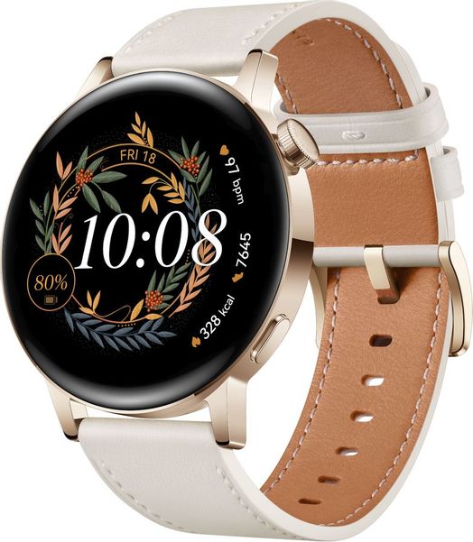 Смарт-часы Huawei Watch GT 3 Milo-B19V,  42мм,  1.32",  белый / белый [55027149]