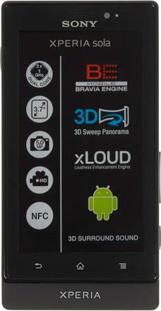 Смартфон Sony Xperia Sola MT27i, черный