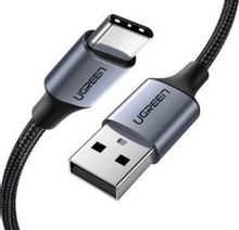 Изображение товара Кабель UGREEN USB Type-C на USB 0.5м оплетка черный 3A