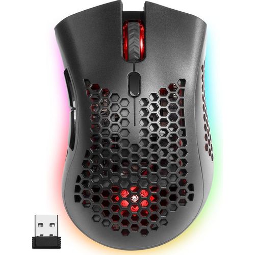 Мышь беспроводная Defender Warlock GM-709L, игровая, радио, оптическая, USB, 2400dpi, черный [52709]