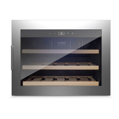 Винный шкаф CASO WineSafe WineSafe 18 EB Inox, вместимость: 18 бутылок, 60л, 45.5см, нержавеющая сталь