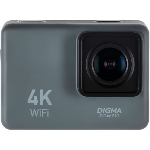 Экшн-камера Digma DiCam 810 4K, WiFi, серый [dc810]